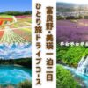 富良野のラベンダー畑、美瑛の四季彩の丘、青い池、白ひげの滝という鮮やかな画像