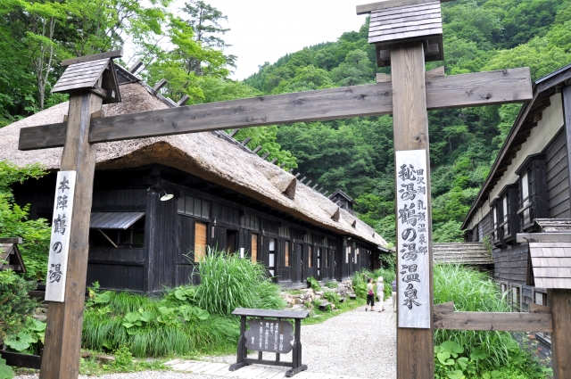 乳頭温泉郷の入り口の風景
