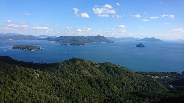 弥山山頂からの瀬戸内海の絶景