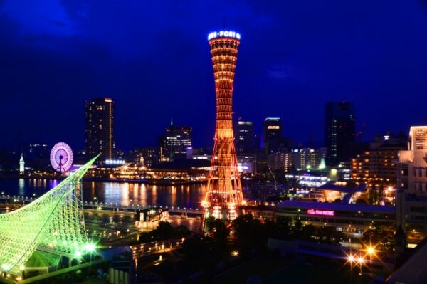 神戸メリケンパークの夜景