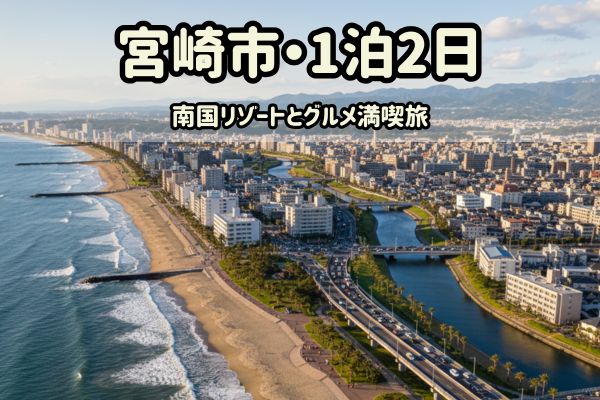 宮崎市1泊2日モデルコース：南国リゾートとグルメ満喫旅