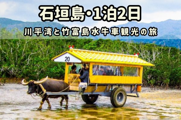 石垣島1泊2日モデルコース：川平湾と竹富島水牛車観光の旅