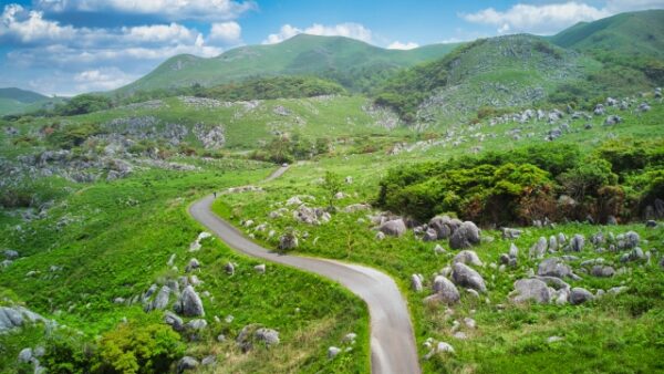 北九州の平尾台カルスト台地の風景