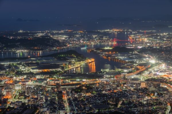 皿倉山のキラキラ輝く夜景