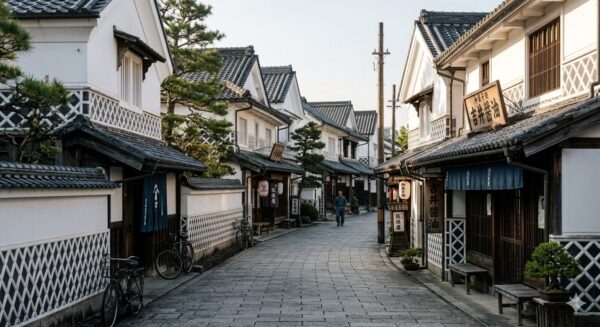 福岡県うきは市吉井町の白壁の街並み